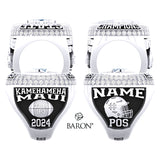 Kamehameha Schools Maui Football 2024 Championship Ring - Design 3.4