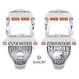 Western Connecticut State University Football 2023 Championship Ring - Design 1.3