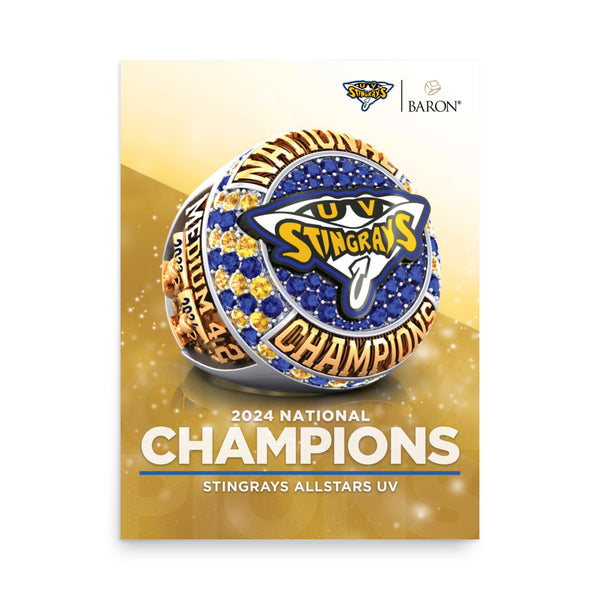 Stingrays Allstars UV Cheer 2024 Championship Poster