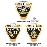 Arizona Bobcats Hockey 2023 Championship Ring Top Pendant - Design 1.4