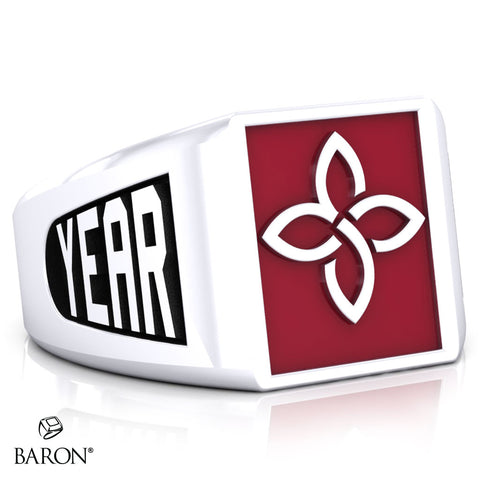 Carondelet Cougars SS Signet Class Ring (Durilium, Silver, 10kt White Gold) - Design 6.1