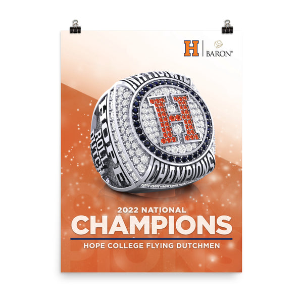 Hope College Flying Dutchmen ACHA Hockey 2022 Championship Poster