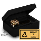 Adams High School Soccer 2024 Ring 2 Championship Black Standard Window Ring Box