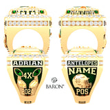 Adrian High School Football 2024 Championship Ring - Design 2.3