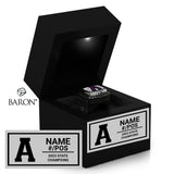 Anacortes High School Football 2023 Championship Black LED Ring Box