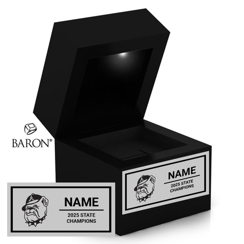 Artesia High School Baseball 2025 Championship Black LED Ring Box