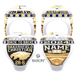 Bakersfield Christian Baseball 2024 Championship Ring - Design 1.8