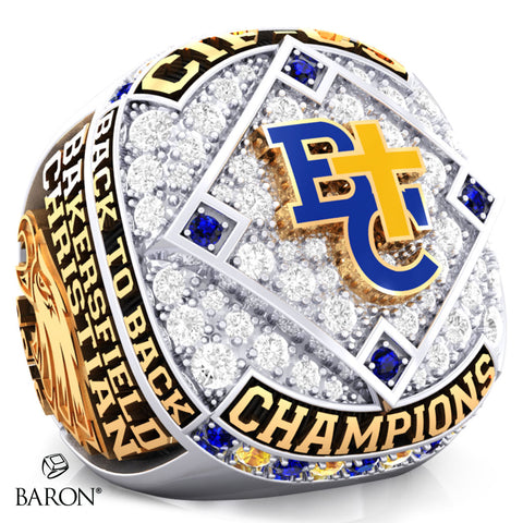 Bakersfield Christian Baseball 2024 Championship Ring - Design 1.8