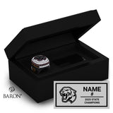 Benton High School Boys Basketball 2025 Championship Black Standard Window Ring Box