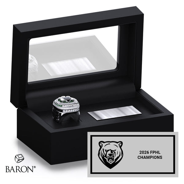 Binghamton Black Bears Fan Black Standard Window Ring Box