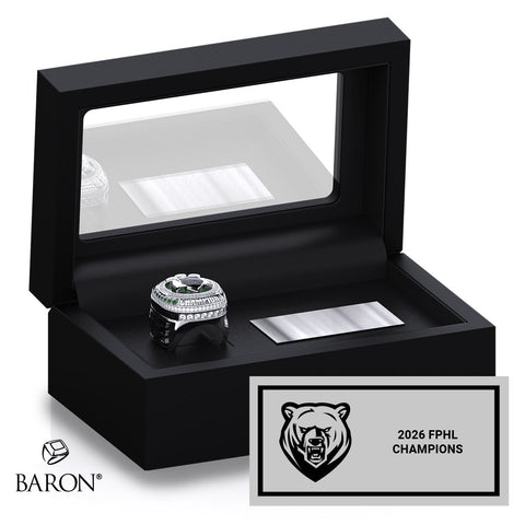 Binghamton Black Bears Fan Black Standard Window Ring Box
