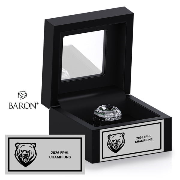 Binghamton Black Bears Fan Black Window Ring Box
