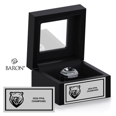 Binghamton Black Bears Fan Black Window Ring Box