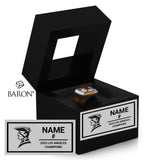 Birmingham Patriots Boys Soccer 2023  Championship Black Window Ring Box