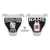 Woodland Christian Girls Basketball 2025 Championship Ring - Design 1.3