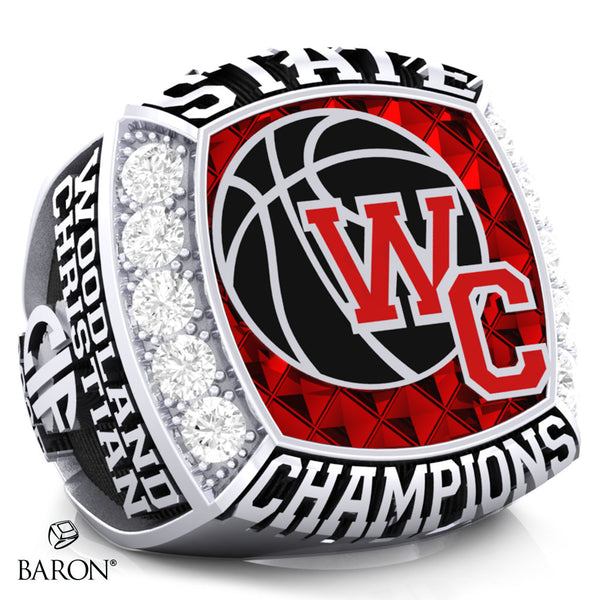 Woodland Christian Girls Basketball 2025 Championship Ring - Design 1.3