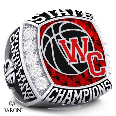 Woodland Christian Girls Basketball 2025 Championship Ring - Design 1.3