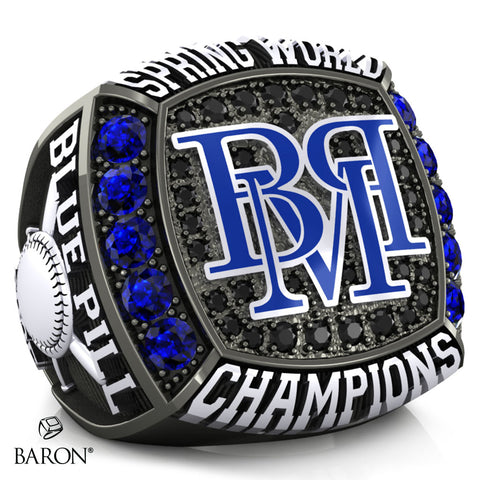Blue Pill Mafia Softball 2025 Championship Ring - Design 1.5