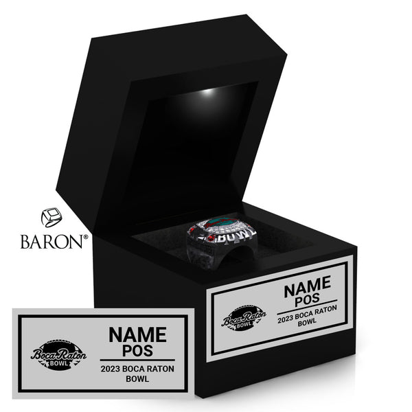 Boca Raton Bowl Officials 2023 Championship Black LED Ring Box