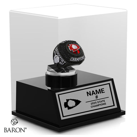 Bridgeport High School Basketball 2025 Championship Display Case