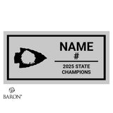 Bridgeport High School Basketball 2025 Championship Black Window Ring Box