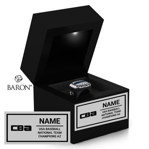 CBA Victus Baseball 2025 Championship Black LED Ring Box