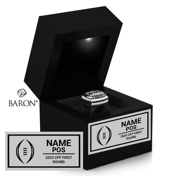 CFP Officials Football 2024 First Round Championship Black LED Ring Box D2.3
