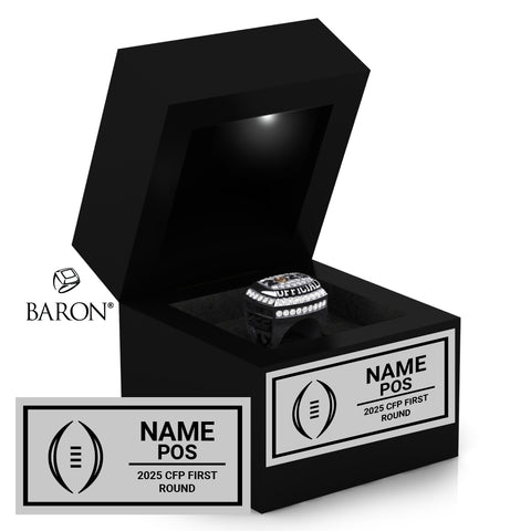 CFP Officials Football 2024 First Round Championship Black LED Ring Box D2.3