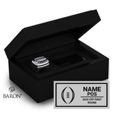 CFP Officials Football 2024 First Round Championship Black Standard Window Ring Box D2.3