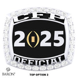 CFP Officials Football 2024 First Round Championship Ring - Design2.3
