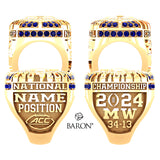 CFP Officials Locker Room Football 2024 Championship Ring - Design 1.8
