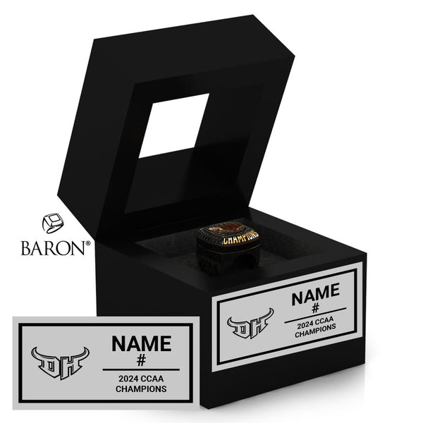 Cal State Dominguez Hills Men's Soccer 2024 Championship Black Window Ring Box