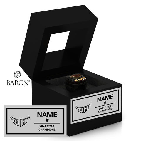 Cal State Dominguez Hills Men's Soccer 2024 Championship Black Window Ring Box