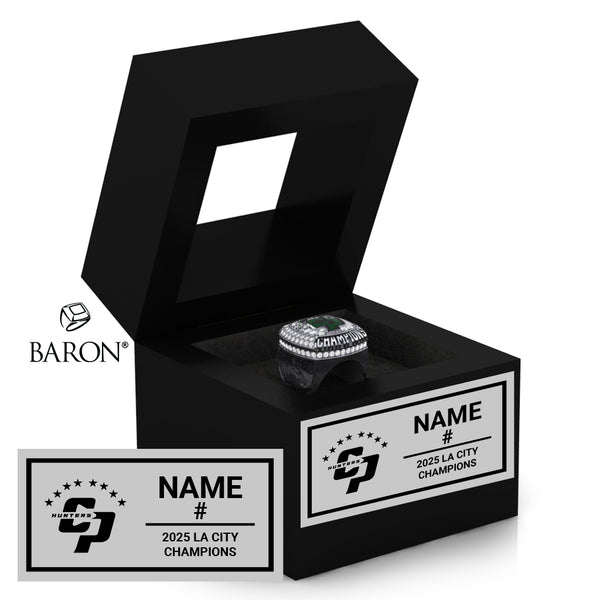 Canoga Park High School Boys Soccer 2025 Championship Black Window Ring Box