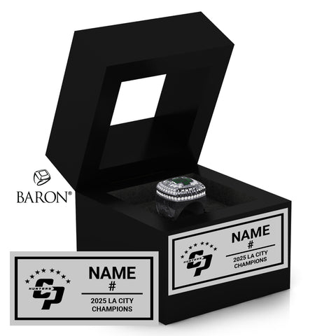 Canoga Park High School Boys Soccer 2025 Championship Black Window Ring Box