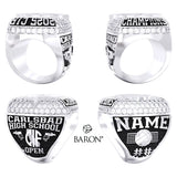 Carlsbad High School Boys Volleyball 2025 Championship Ring - Design 1.4