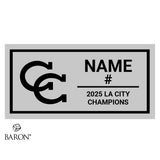 Carson High School Baseball 2025 Championship Black Standard Window Ring Box