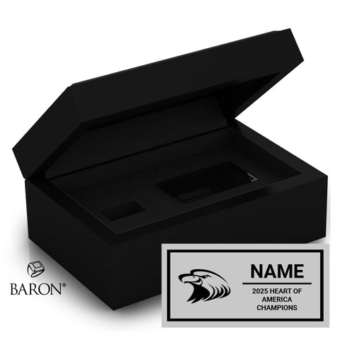 Central Methodist University Track & Field 2025 Championship Black Standard Window Ring Box