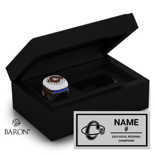 Chatsworth Boys Basketball 2024 Championship Black Standard Window Ring Box