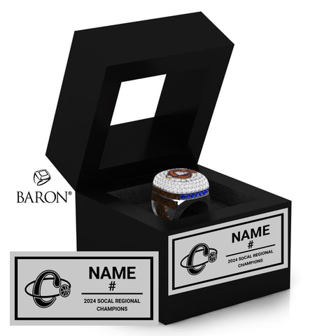 Chatsworth Boys Basketball 2024 Championship Black LED Ring Box