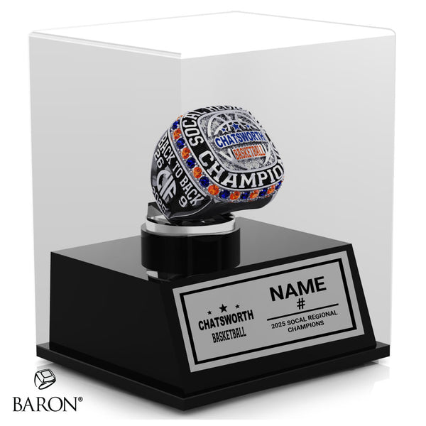 Chatsworth Boys Basketball 2025 Championship Display Case