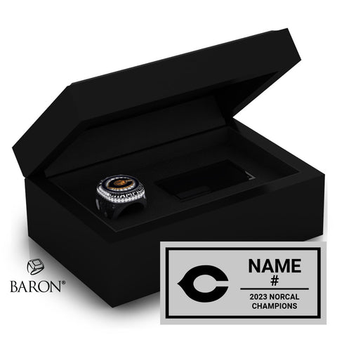 Clovis High School Boys Water Polo 2023 Championship Black Standard Window Ring Box