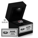 Clovis West Cheer 2025 Championship Black LED Ring Box