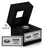 Clovis West Cheer 2025 Championship Black Window Ring Box