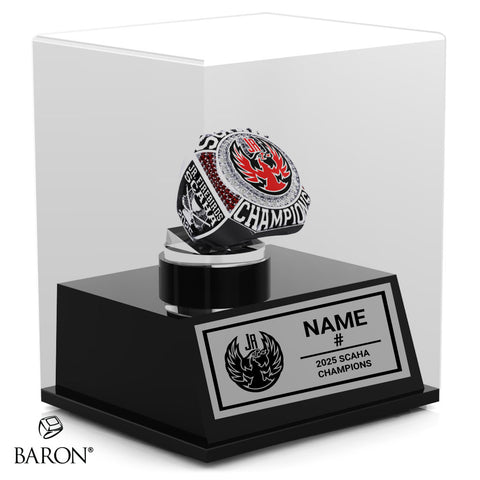 Coachella Valley Jr Firebirds Hockey 2025 Championship Display Case