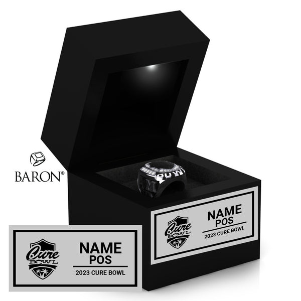 Cure Bowl Officials Football 2023 Championship Black LED Ring Box