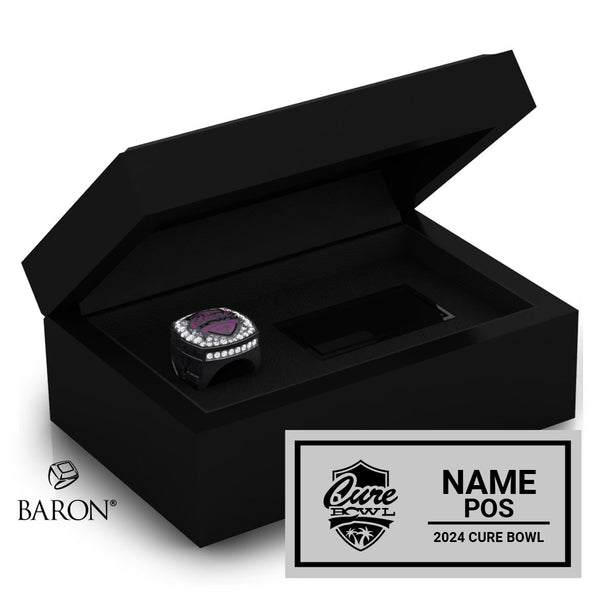 Cure Bowl Officials 2024 Championship Black Standard Window Ring Box