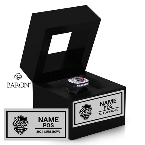 Cure Bowl Officials 2024 Championship Black Window Ring Box