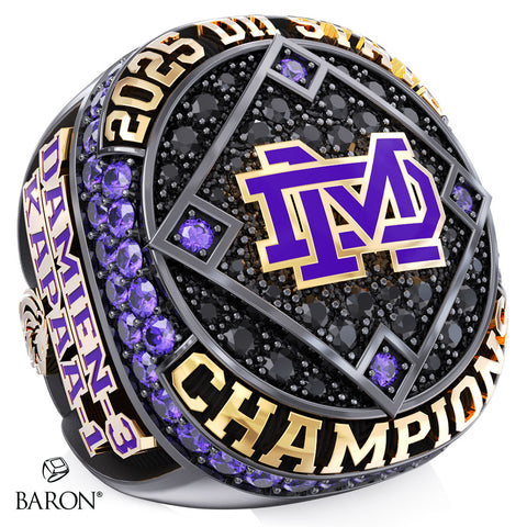 Damien Memorial School Baseball 2025 Championship Ring - Design 1.4