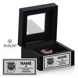 Detroit Redd Doggs Football 2025 Championship Black Window Ring Box